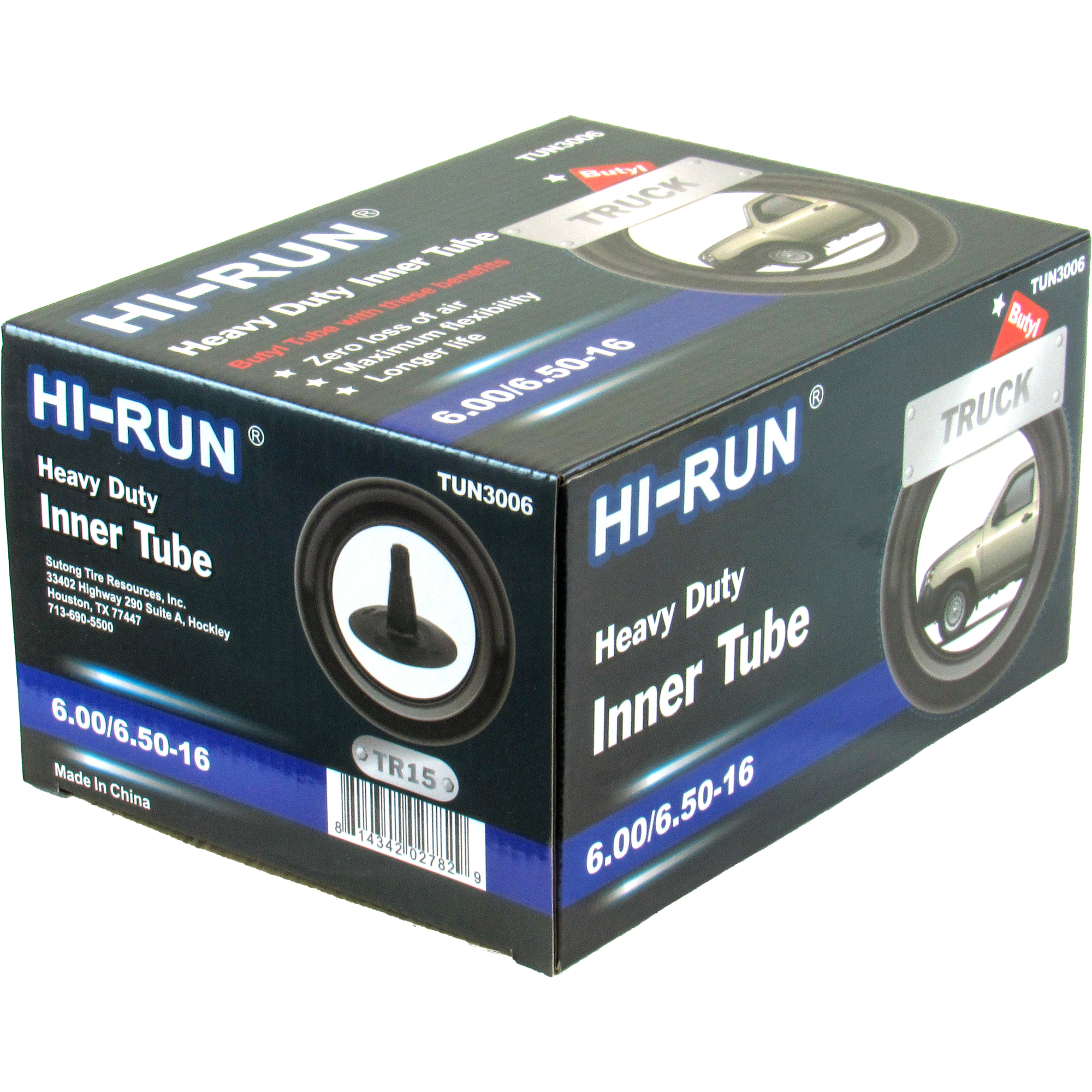 HI-RUN, Tube 6.00/6.50-16 (TR15) Light Truck, Fits Rim Size 16 in, Included (qty.) 1 Model# TUN3006